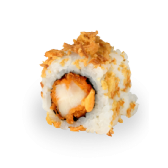 Crispy California roll's Poulet / Sauce curry / Oignon crispy